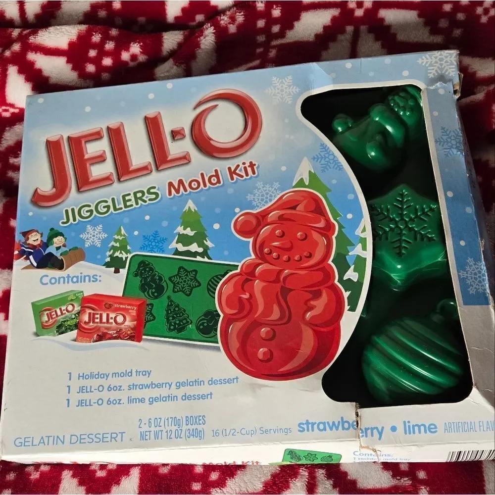 Jell-O Jigglers Mold Kit snowflakes snowman, Christmas tree, ornament